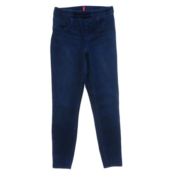 Spanx‎ Womens Dark Blue Denim Leggings Skinny Fit Size M - Picture 2 of 5